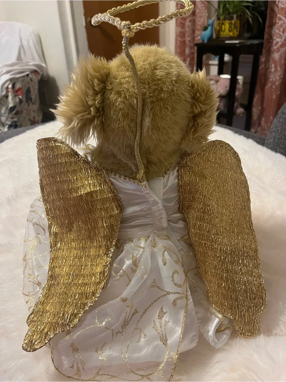Build-A-Bear Golden Retriever Dog Plush Angel Outfit Wings Halo 3-Piece Set